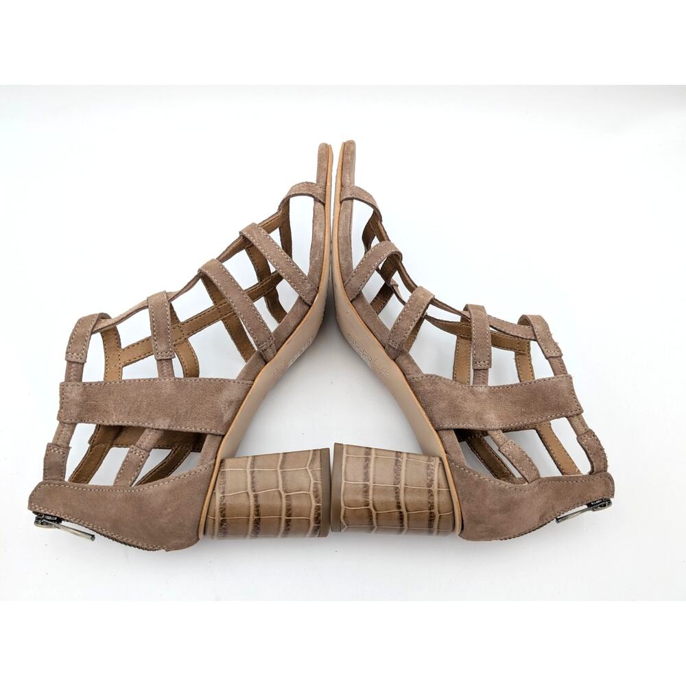 Donald Pliner Poeme Block Heel Sandal Women's Tobacco Brown Size US9.5M EU40 - Picture 5 of 10